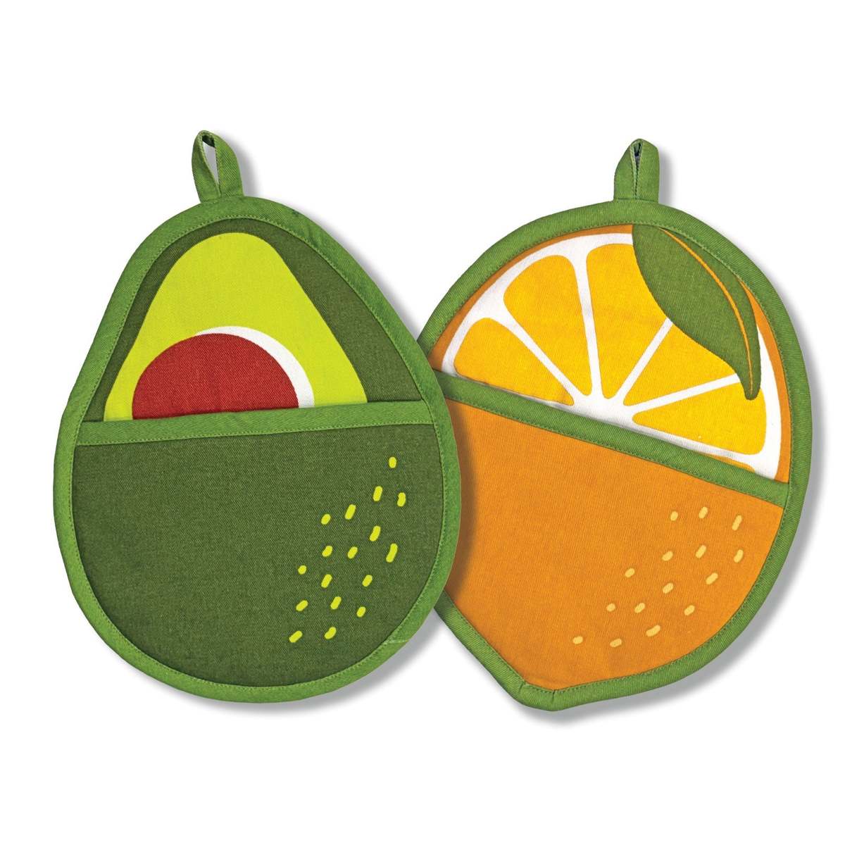 The Neighborgoods Avocado & Lemon Pot Holders Set of 2 - Image 1 of 6