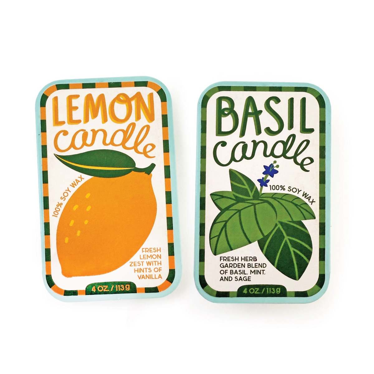 The Neighborgoods Basil & Lemon Candle Set of 2 - Image 1 of 8