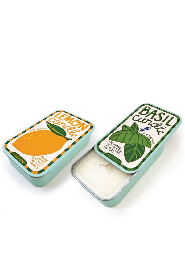 The Neighborgoods Basil & Lemon Candle Set of 2