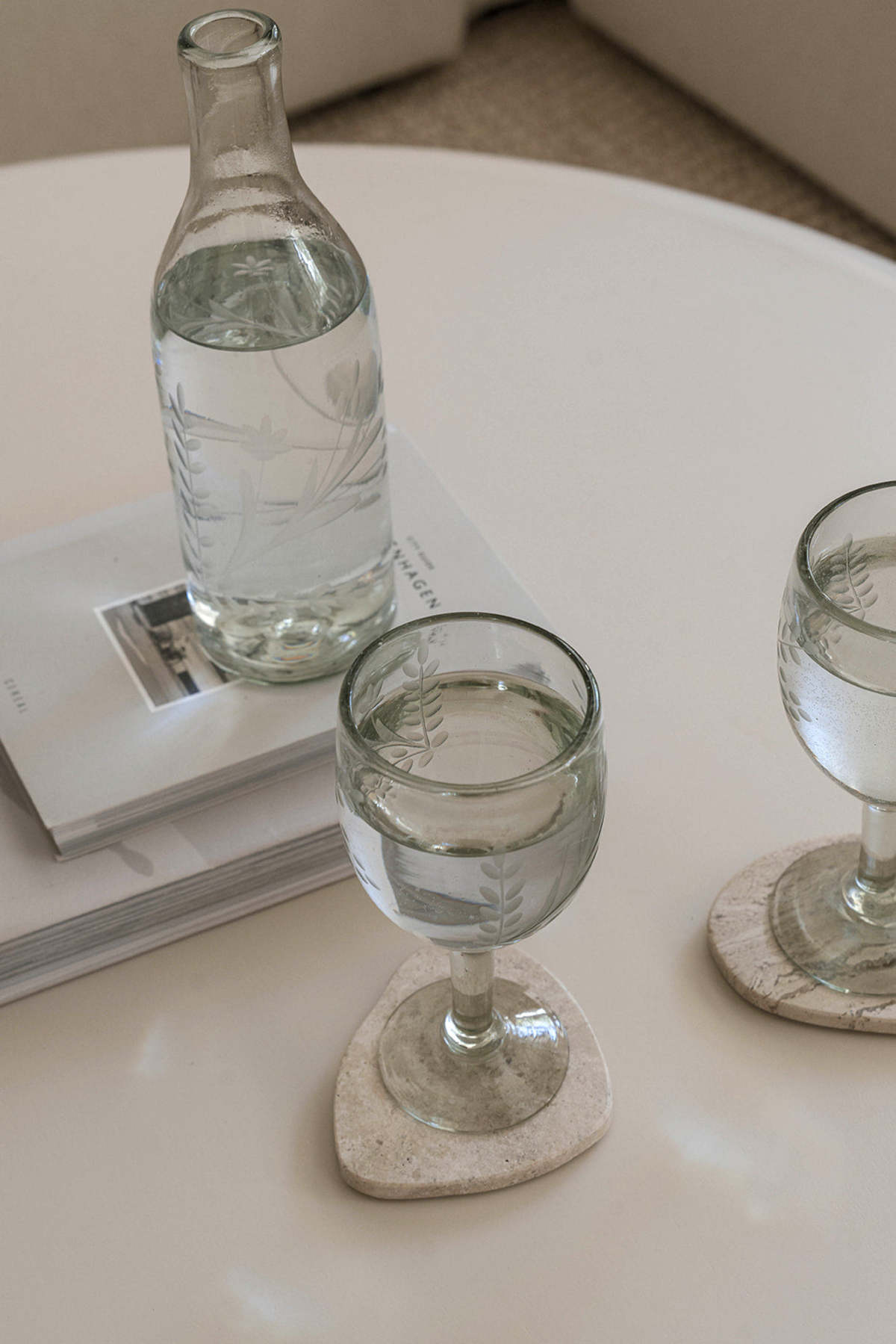 Villa Lua Home Travertine Coaster Set of 4 - Image 2 of 5