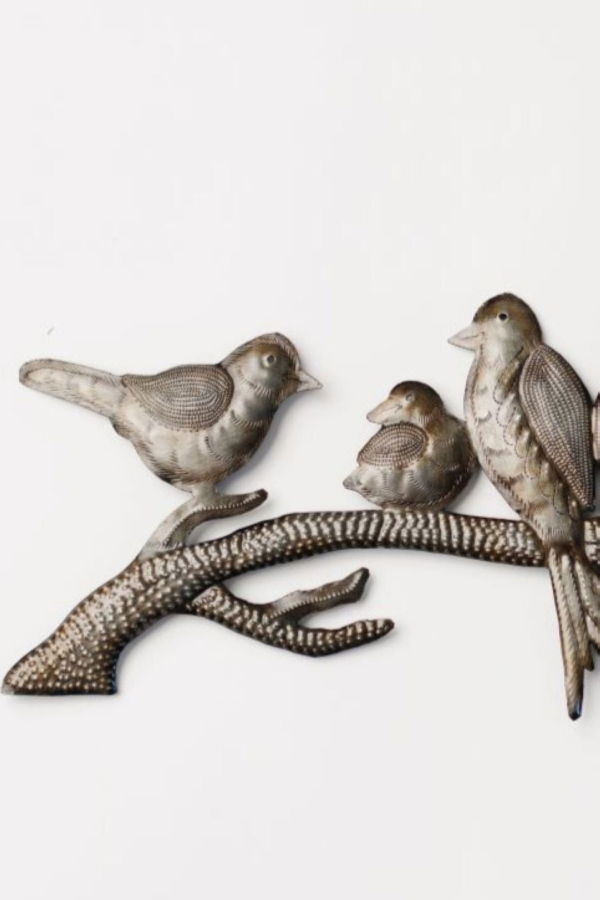 Vi Bella Birds on a Branch Metal Art