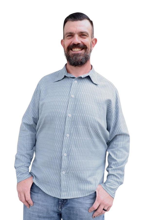 Passion Lilie Bleu Button Down Shirt