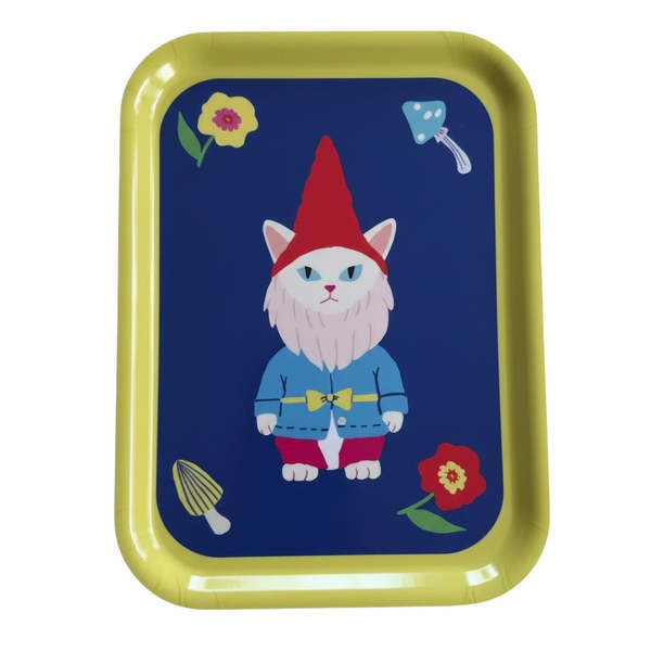 Centinelle Cat Garden Gnome Tray