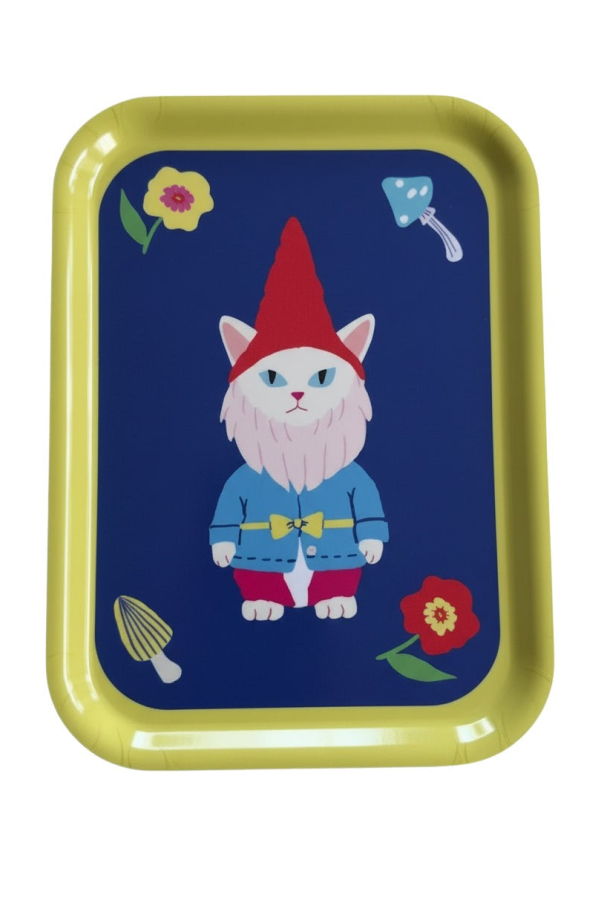 Centinelle Cat Garden Gnome Tray