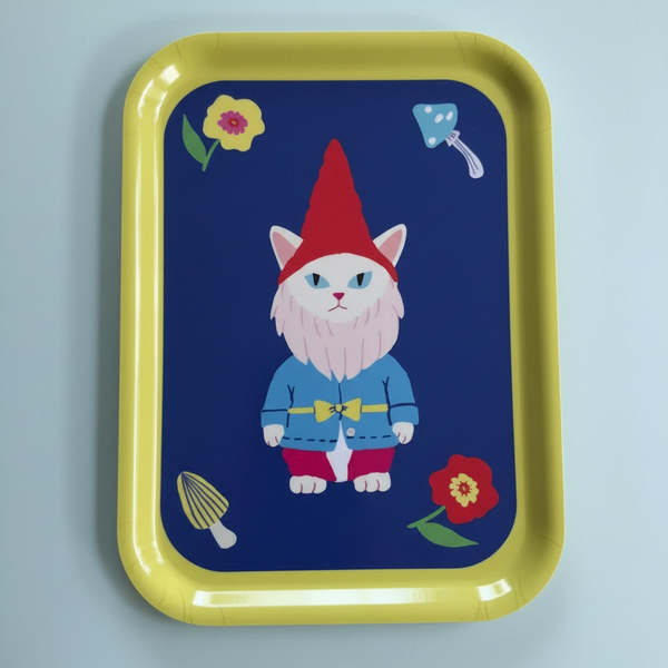 Centinelle Cat Garden Gnome Tray
