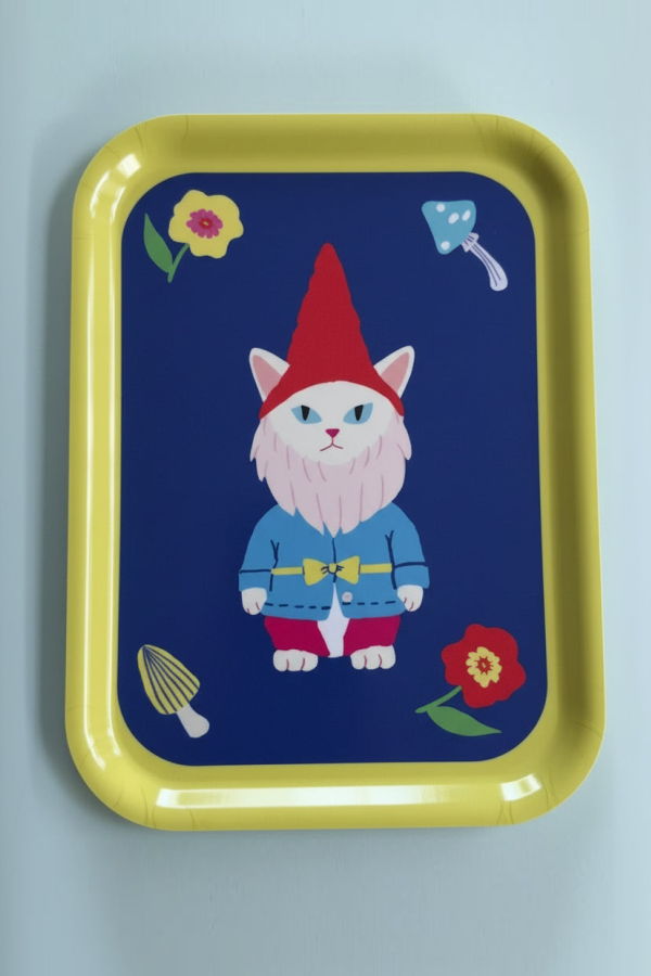 Centinelle Cat Garden Gnome Tray