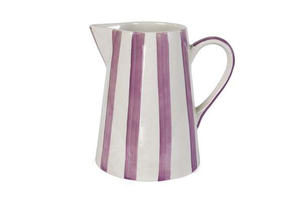 Casa Amarosa Ceramic Stripe Pitcher
