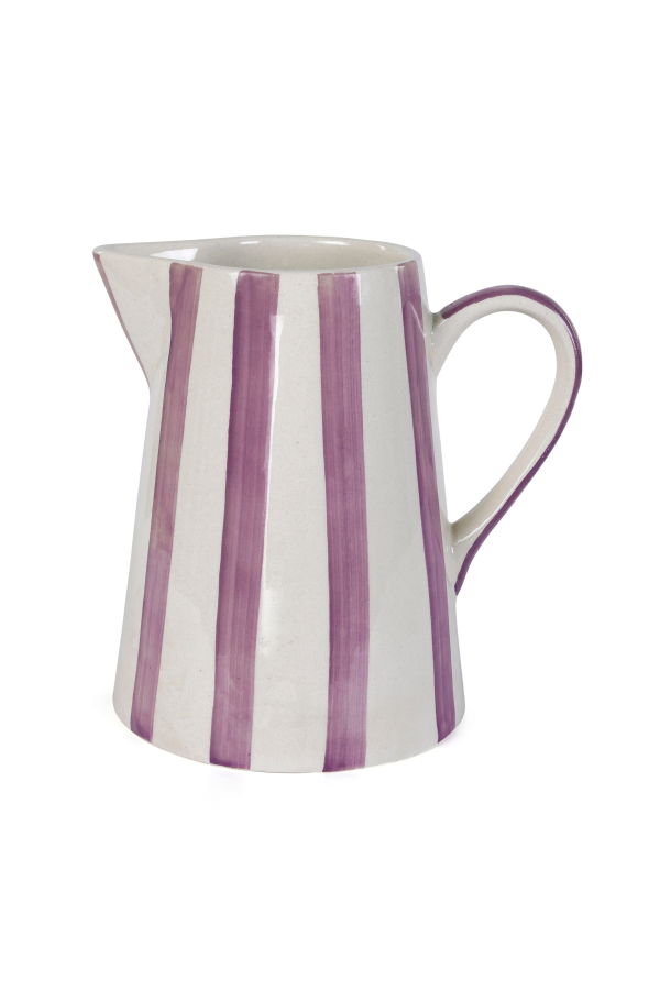 Casa Amarosa Ceramic Stripe Pitcher