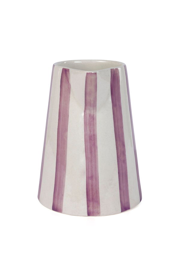 Casa Amarosa Ceramic Stripe Pitcher