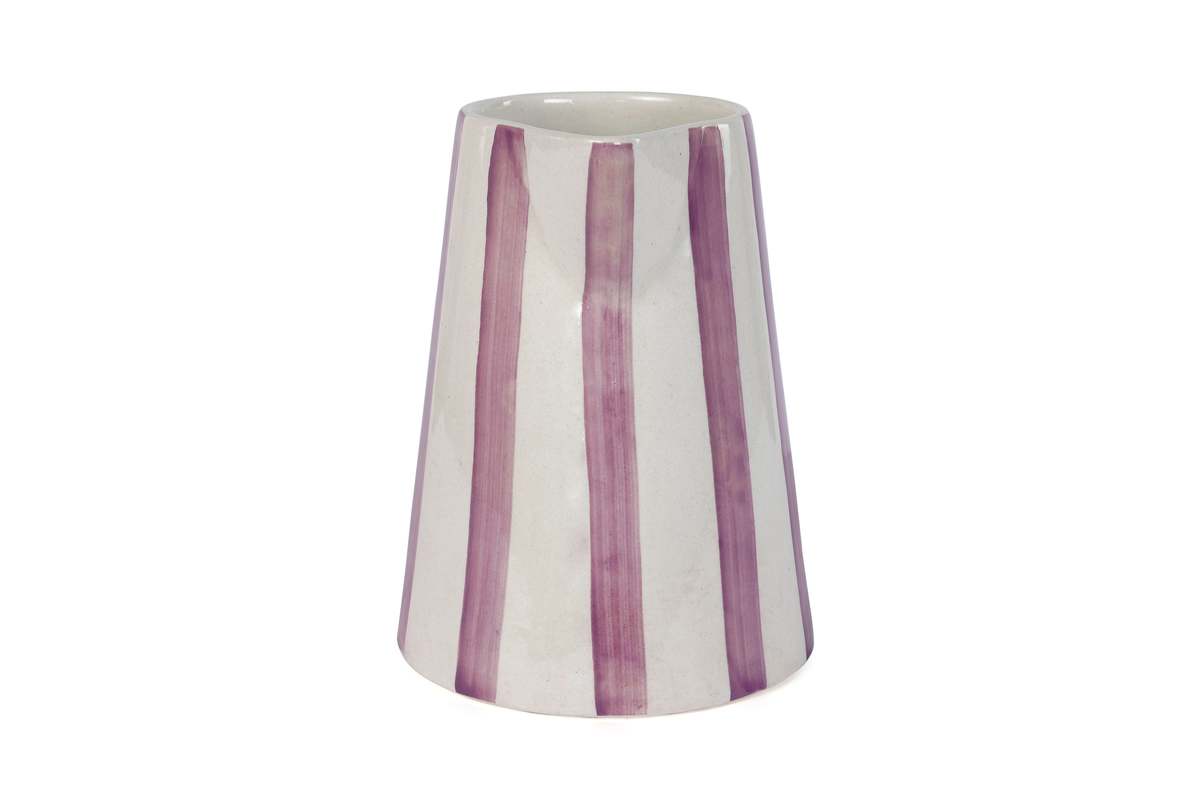 Casa Amarosa Ceramic Stripe Pitcher - Image 2 of 5