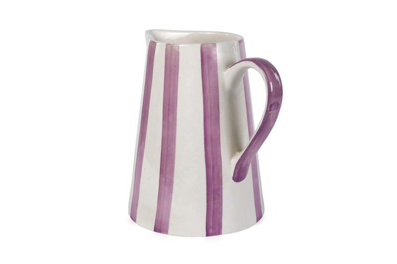 Casa Amarosa Ceramic Stripe Pitcher
