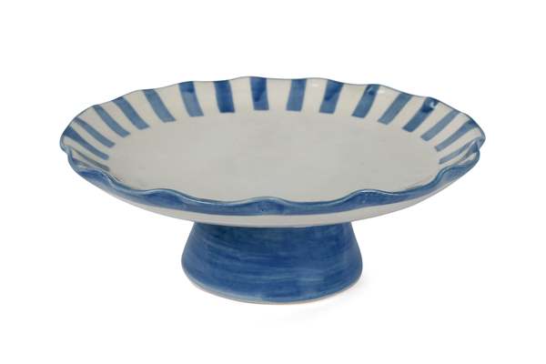 Casa Amarosa Ceramic Stripe Cake Stand