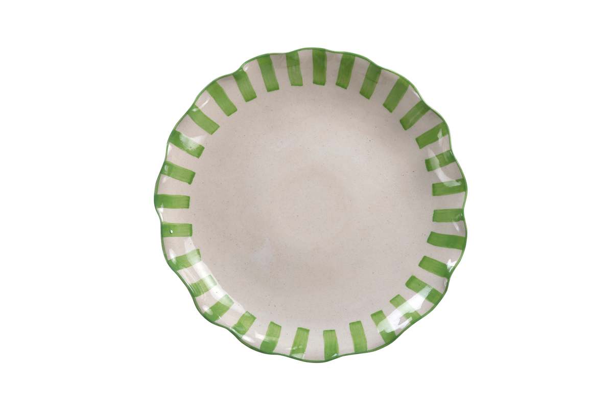 Casa Amarosa Ceramic Stripe Cake Stand - Image 2 of 4