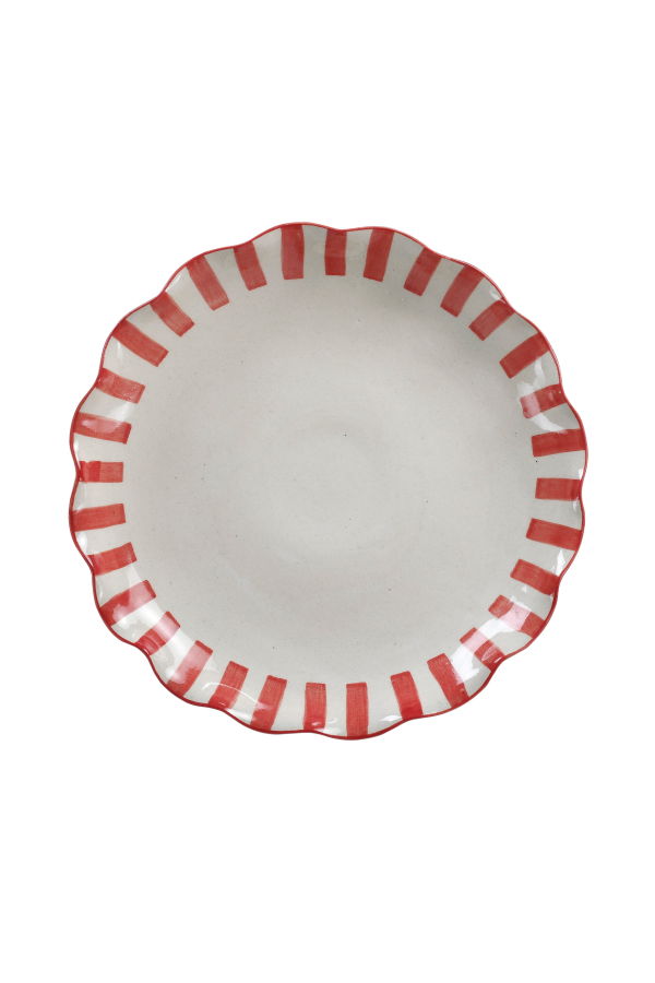 Casa Amarosa Ceramic Stripe Cake Stand