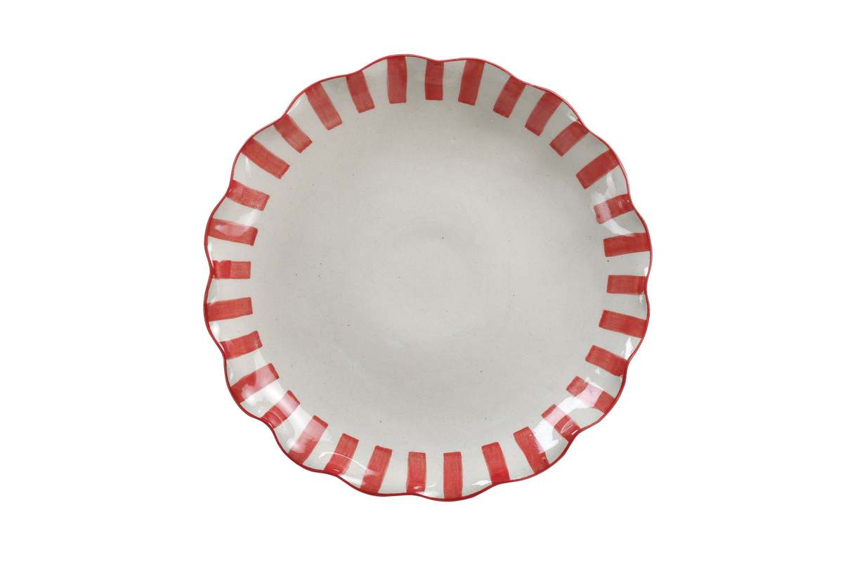Casa Amarosa Ceramic Stripe Cake Stand - Image 2 of 4