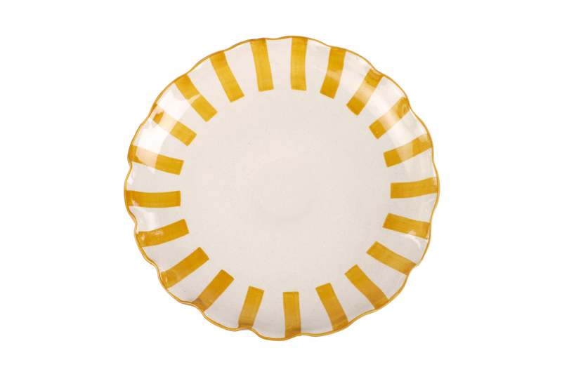 Casa Amarosa Ceramic Stripe Cake Stand