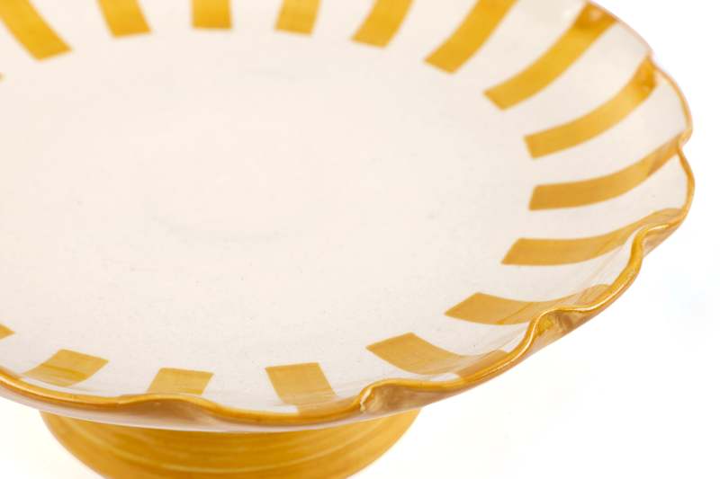 Casa Amarosa Ceramic Stripe Cake Stand