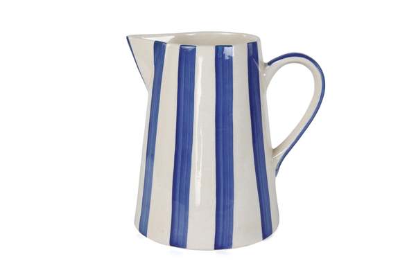 Casa Amarosa Ceramic Stripe Pitcher