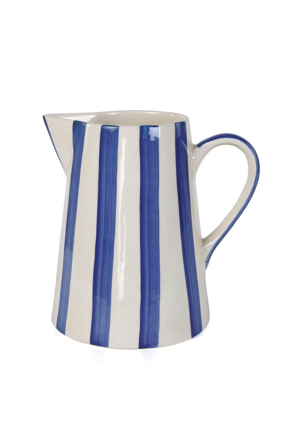 Casa Amarosa Ceramic Stripe Pitcher