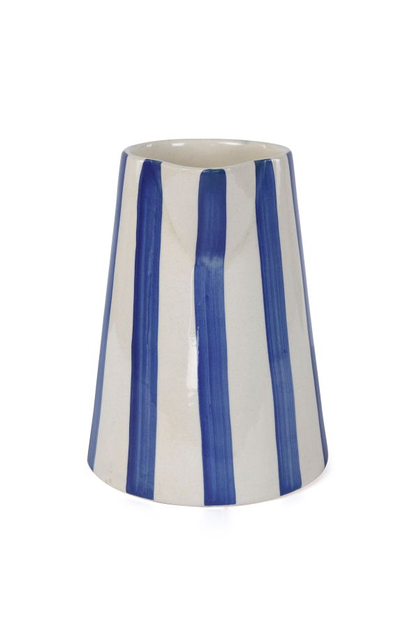 Casa Amarosa Ceramic Stripe Pitcher