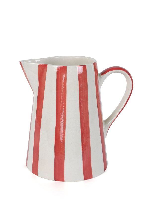 Casa Amarosa Ceramic Stripe Pitcher