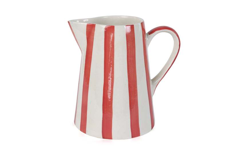 Casa Amarosa Ceramic Stripe Pitcher