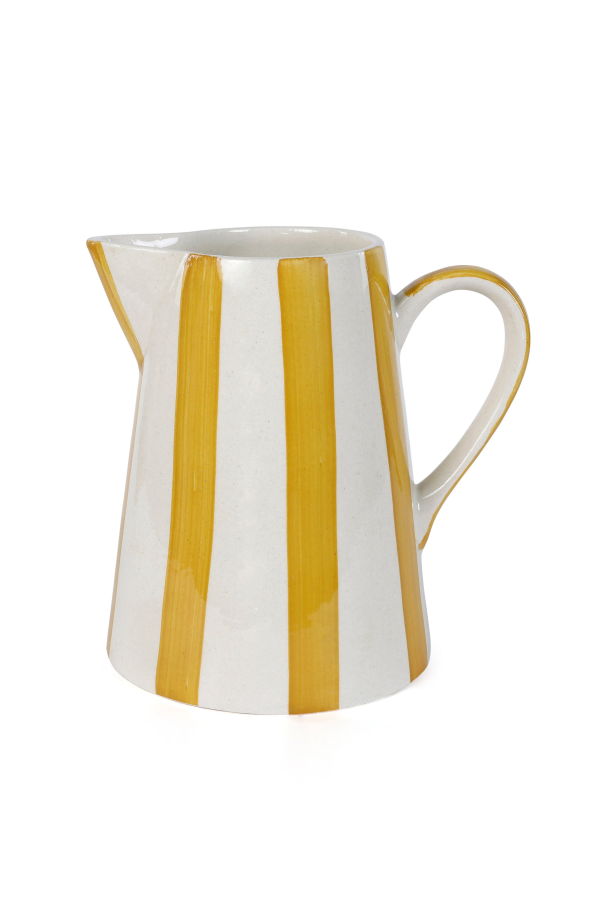 Casa Amarosa Ceramic Stripe Pitcher