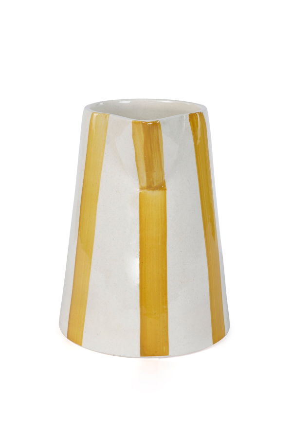 Casa Amarosa Ceramic Stripe Pitcher