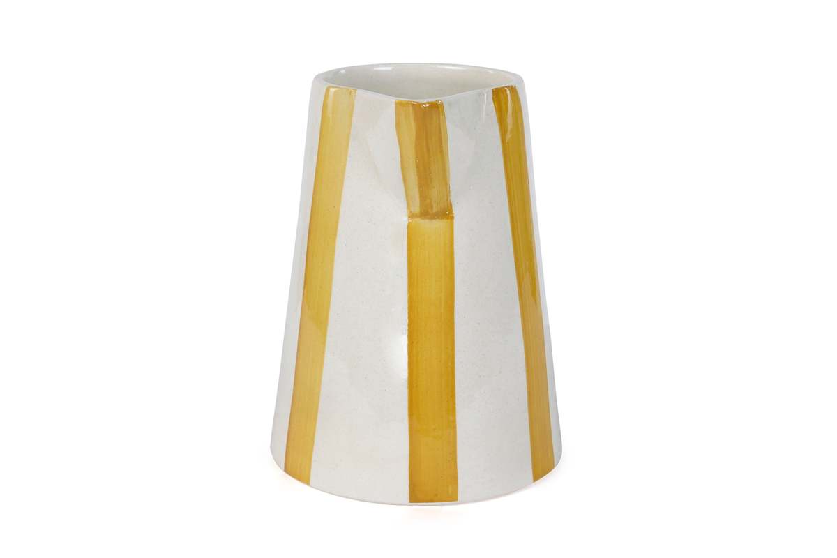Casa Amarosa Ceramic Stripe Pitcher - Image 3 of 4