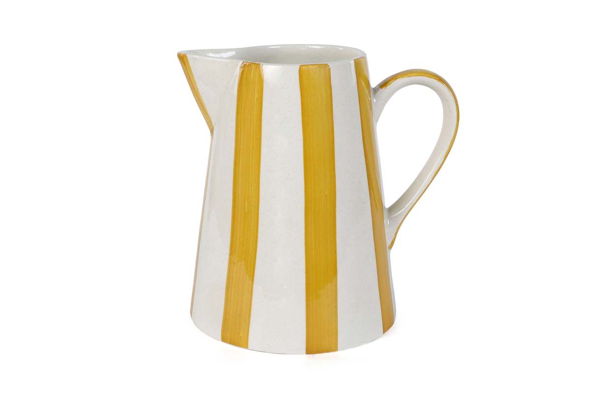 Casa Amarosa Ceramic Stripe Pitcher - Image 4 of 4