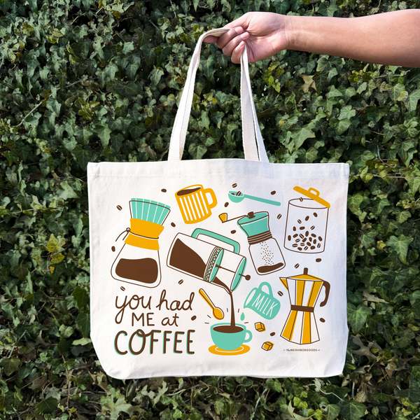 The Neighborgoods Coffee Candle & Tote Gift Set