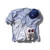 Puebco Cotton Crew Neck Stripe Shirt - Thumbnail 1