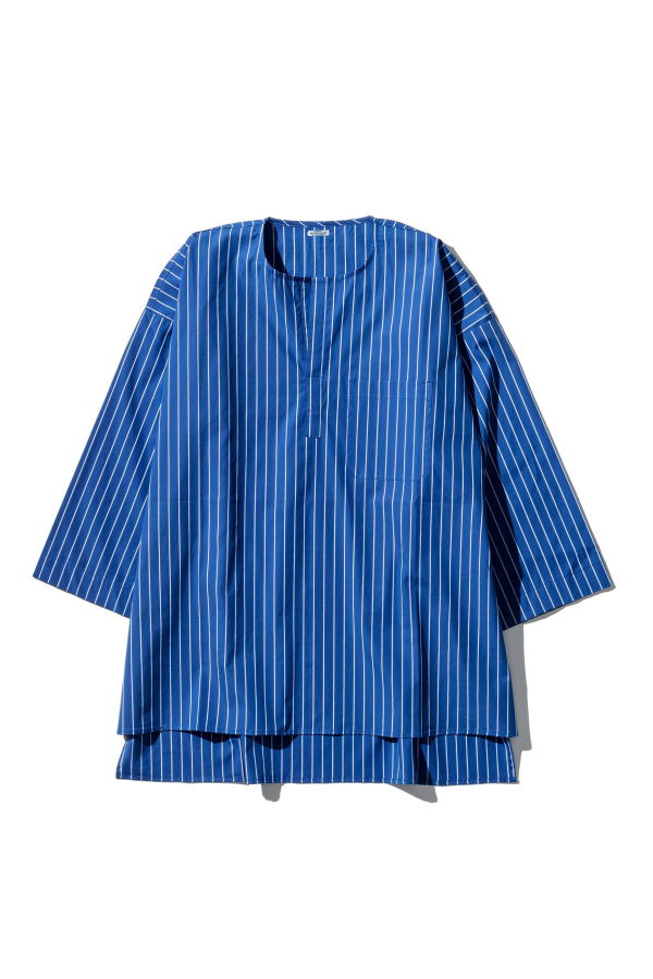 Puebco Cotton Crew Neck Stripe Shirt