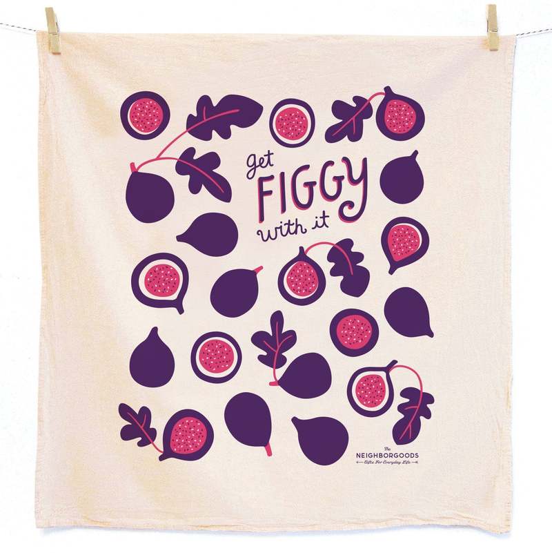 The Neighborgoods Fig Tea Towel and Pot Holder Set