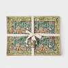 Mela Artisans Florin Hand Block Printed Cotton Placemats Set of 4 - Thumbnail 3