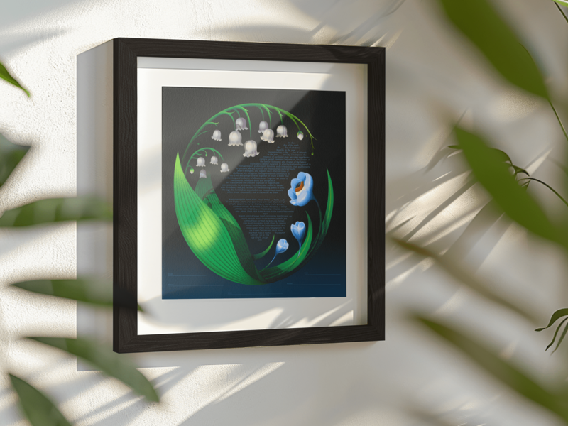 Tchotchke Flower Eye Ketubah - Pearl