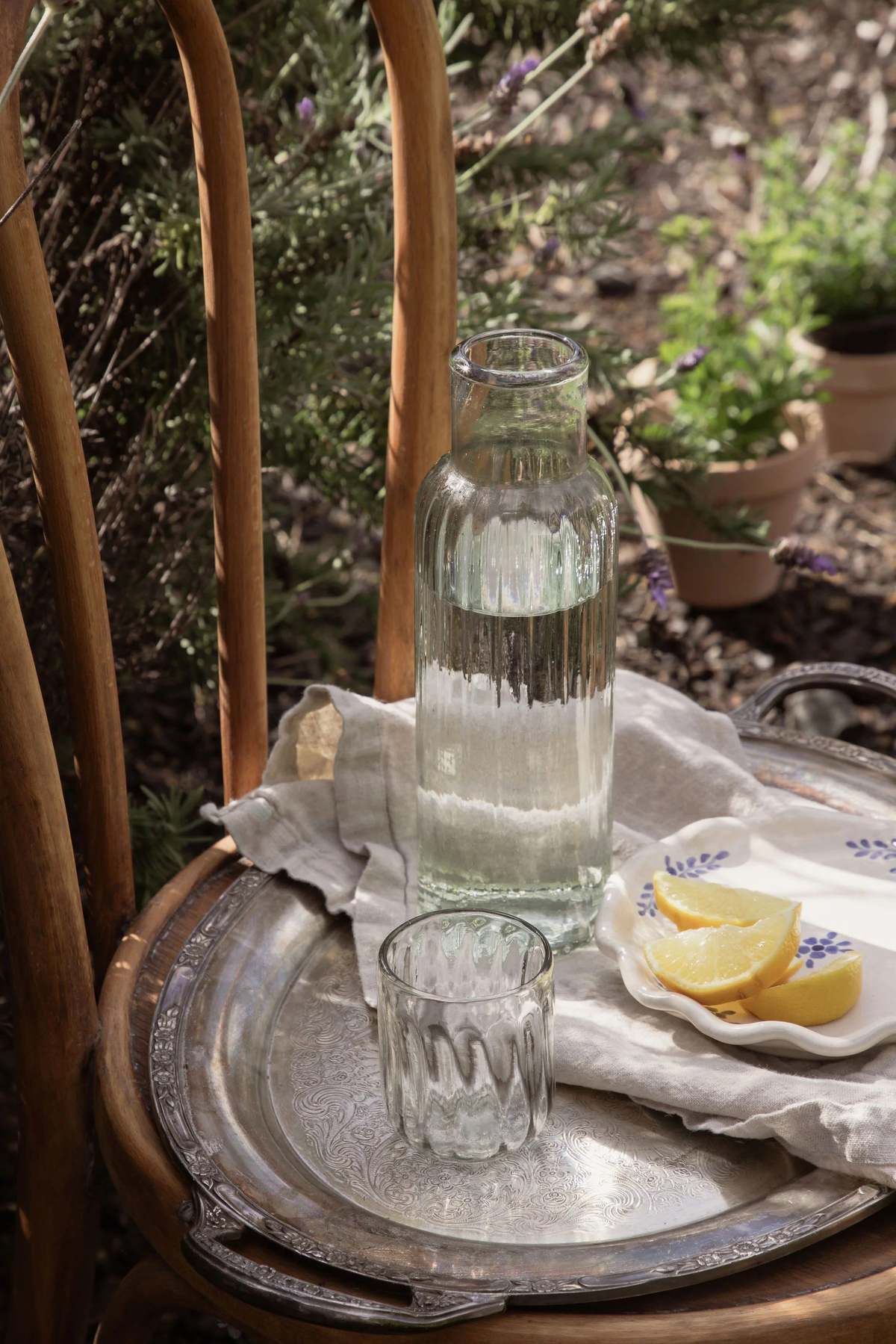 Villa Lua Home Fluted Tall Carafe Set - Image 6 of 7