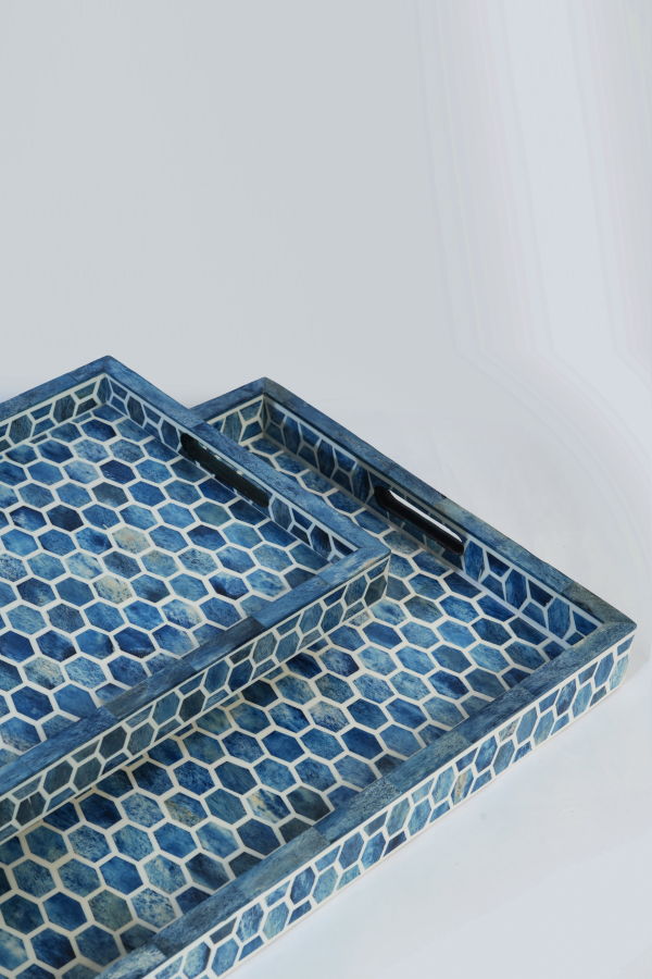 Mela Artisans Gramercy Bone Inlay Trays