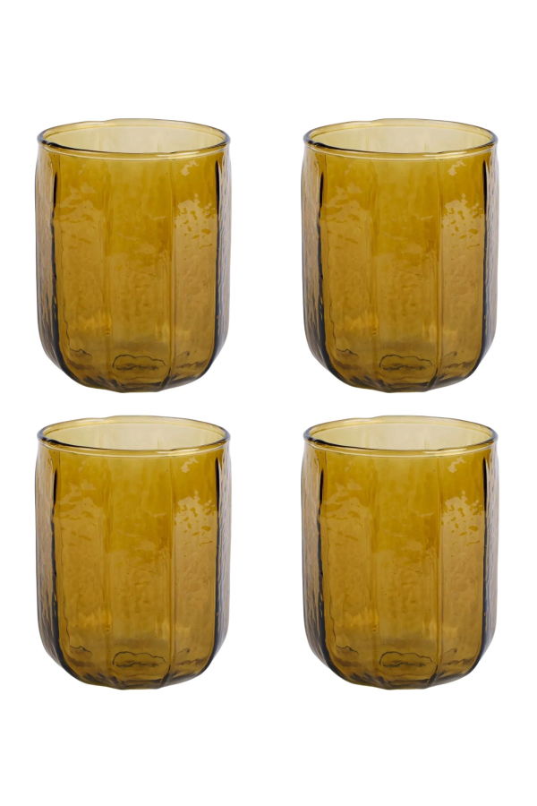 Casa Amarosa Hammered Water Glass Set of 4