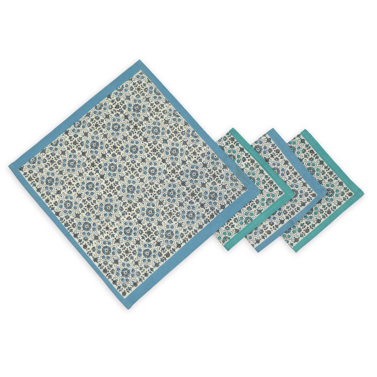 Sustainable Threads Hand Block Printed Cotton Napkins, Set of 4 - Image 7 of 13