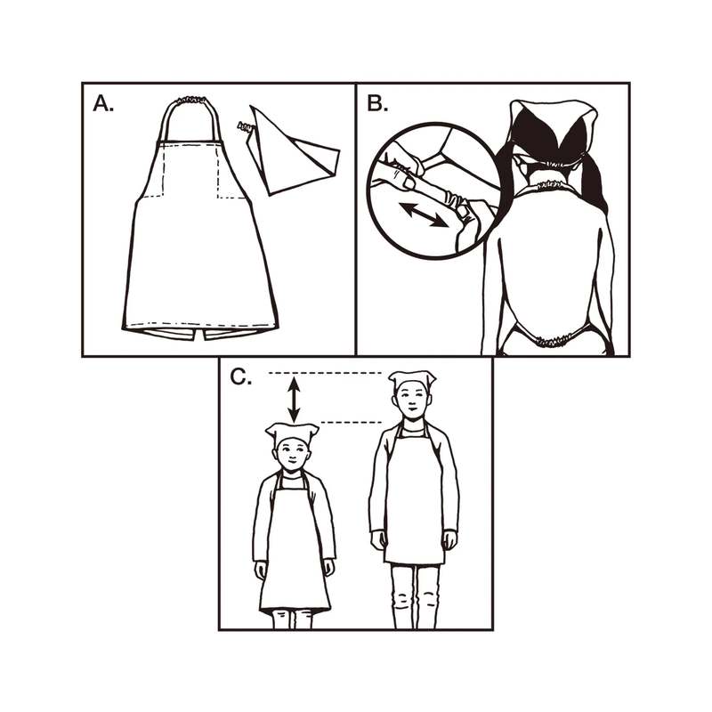 KIDS Puebco Hand Printed Apron With Kerchief / Cowboy Apron