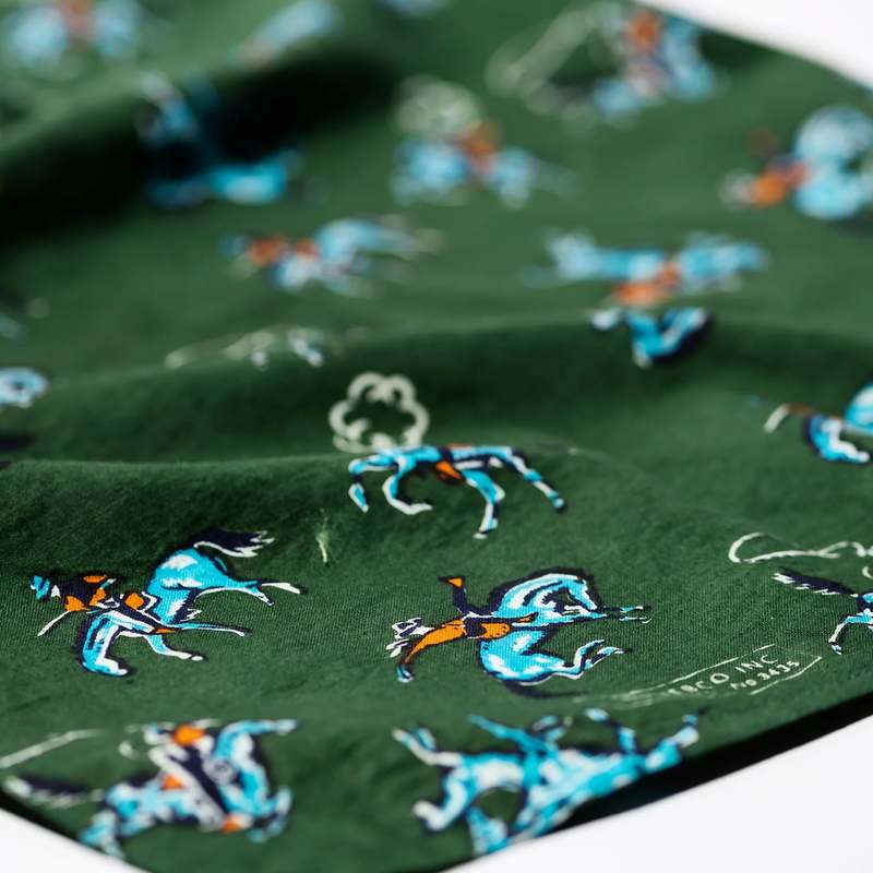 KIDS Puebco Hand Printed Apron With Kerchief / Cowboy Apron