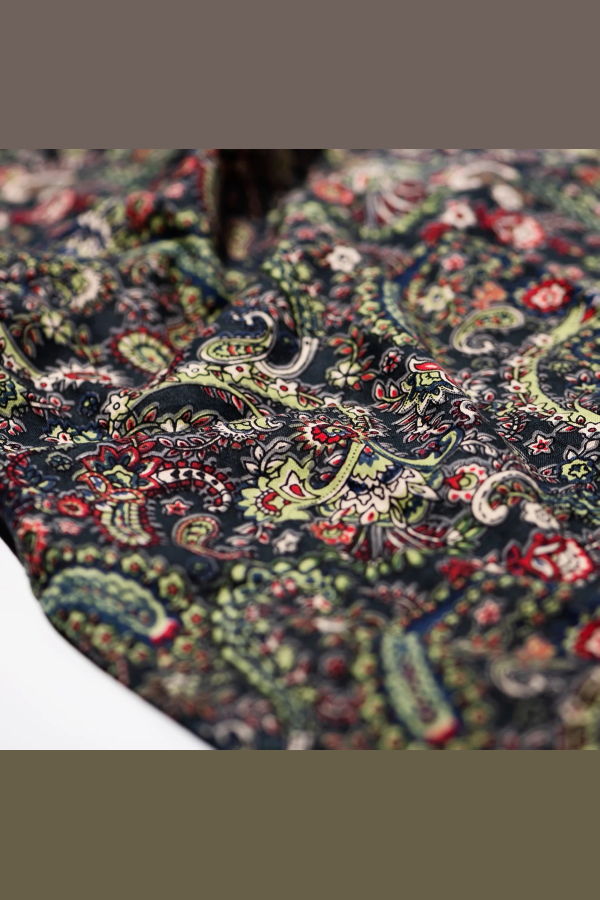 KIDS Puebco Hand Printed Apron With Kerchief / Paisley