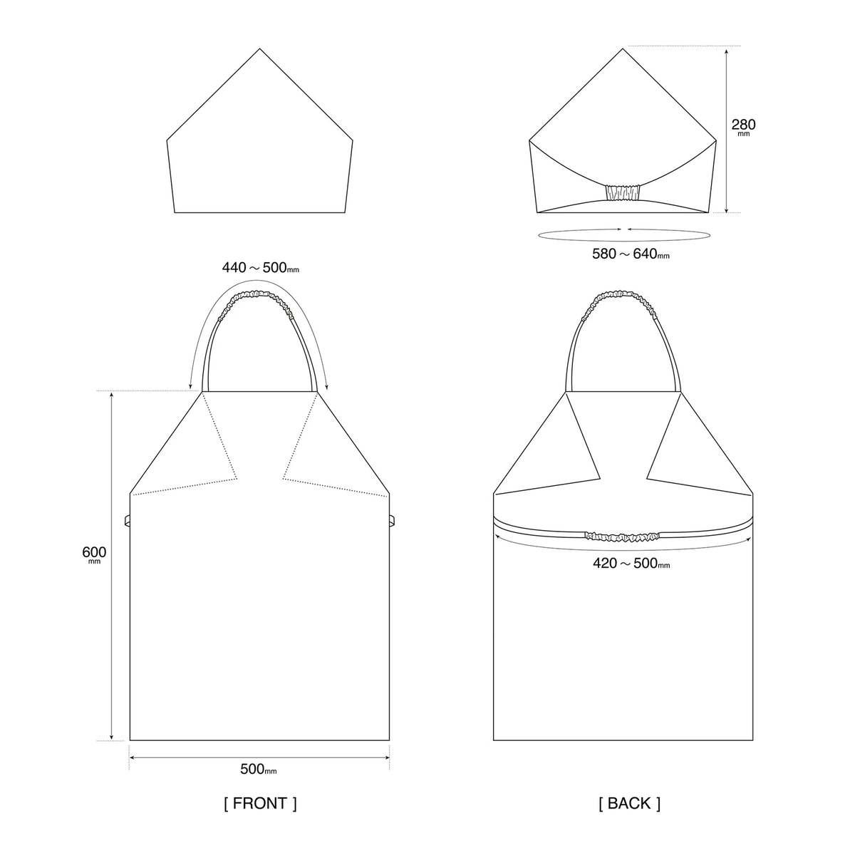 KIDS Puebco Hand Printed Apron With Kerchief / Paisley - Image 5 of 6