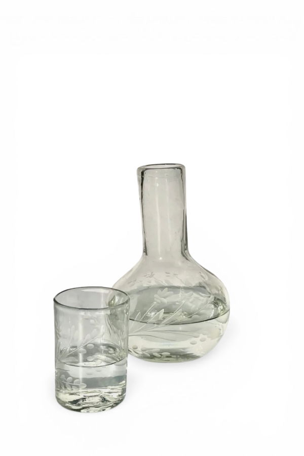 Villa Lua Home Hand-Etched Blown Carafe Set