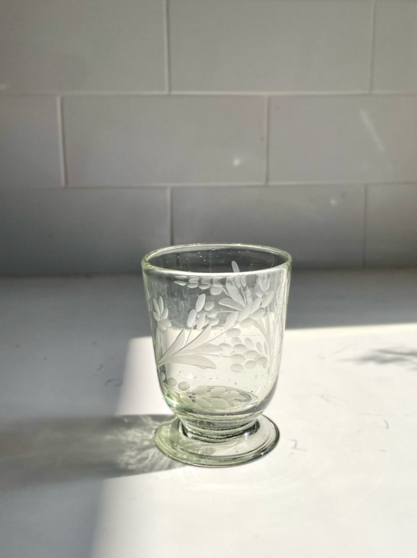 Villa Lua Home Hand-Etched Blown Footed Glass