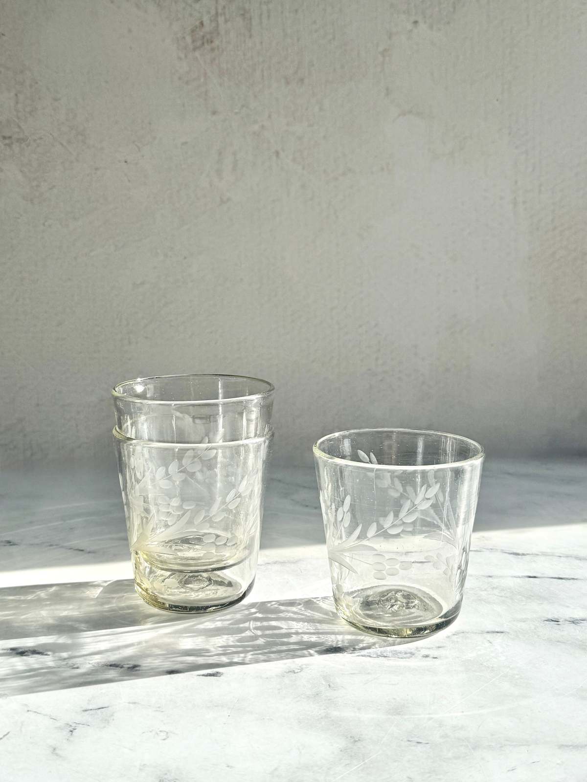 Villa Lua Home Hand-Etched Conical Tumbler, Set of 2 - Image 2 of 10