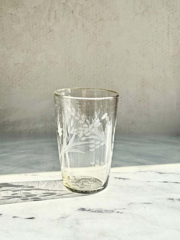 Villa Lua Home Hand-Etched Conical Tumbler, Set of 2
