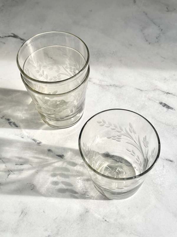 Villa Lua Home Hand-Etched Conical Tumbler, Set of 2
