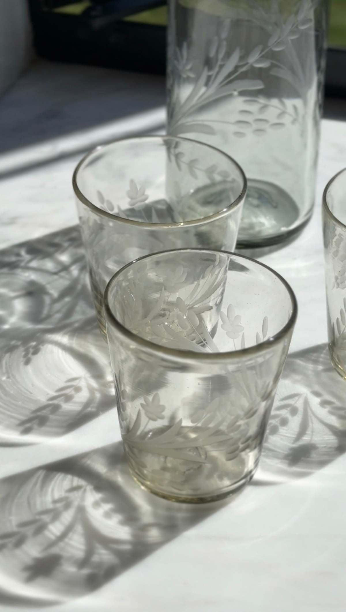 Villa Lua Home Hand-Etched Conical Tumbler, Set of 2 - Image 9 of 10